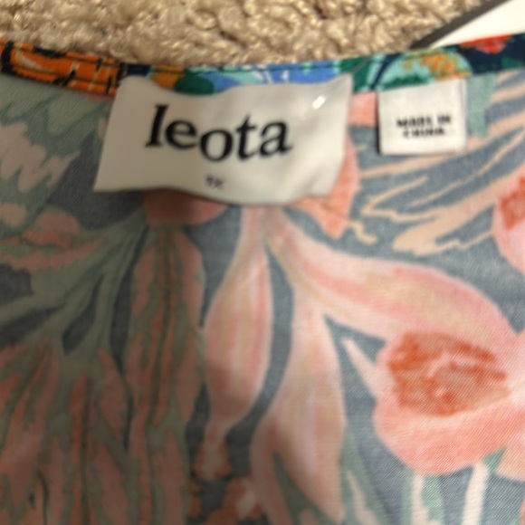 NWT Leota Rosemary Sleeveless Dress MIDI Dress Peekaboo Zebra Tangerine Sz 1X - Picture 8 of 9